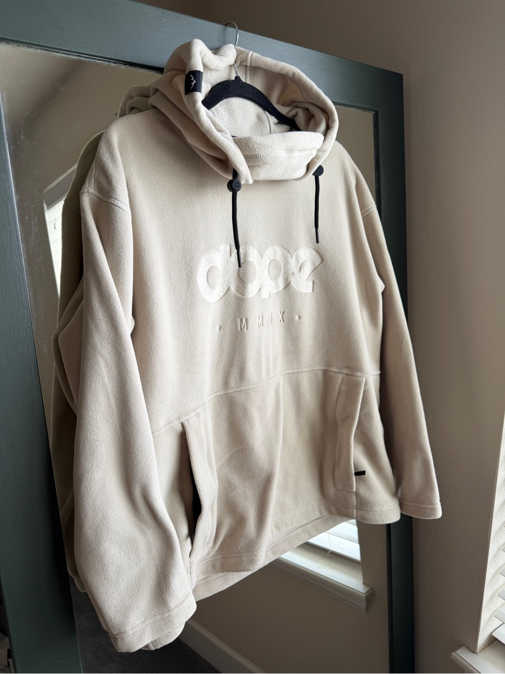 DOPE Sand Beige Hoodie with Embossed Logo